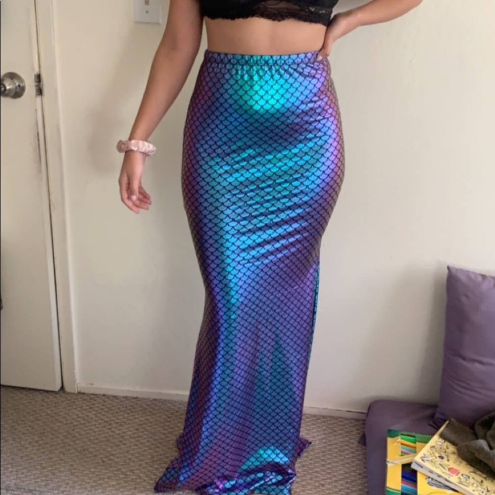 Iridescent scale mermaid skirt Halloween costume